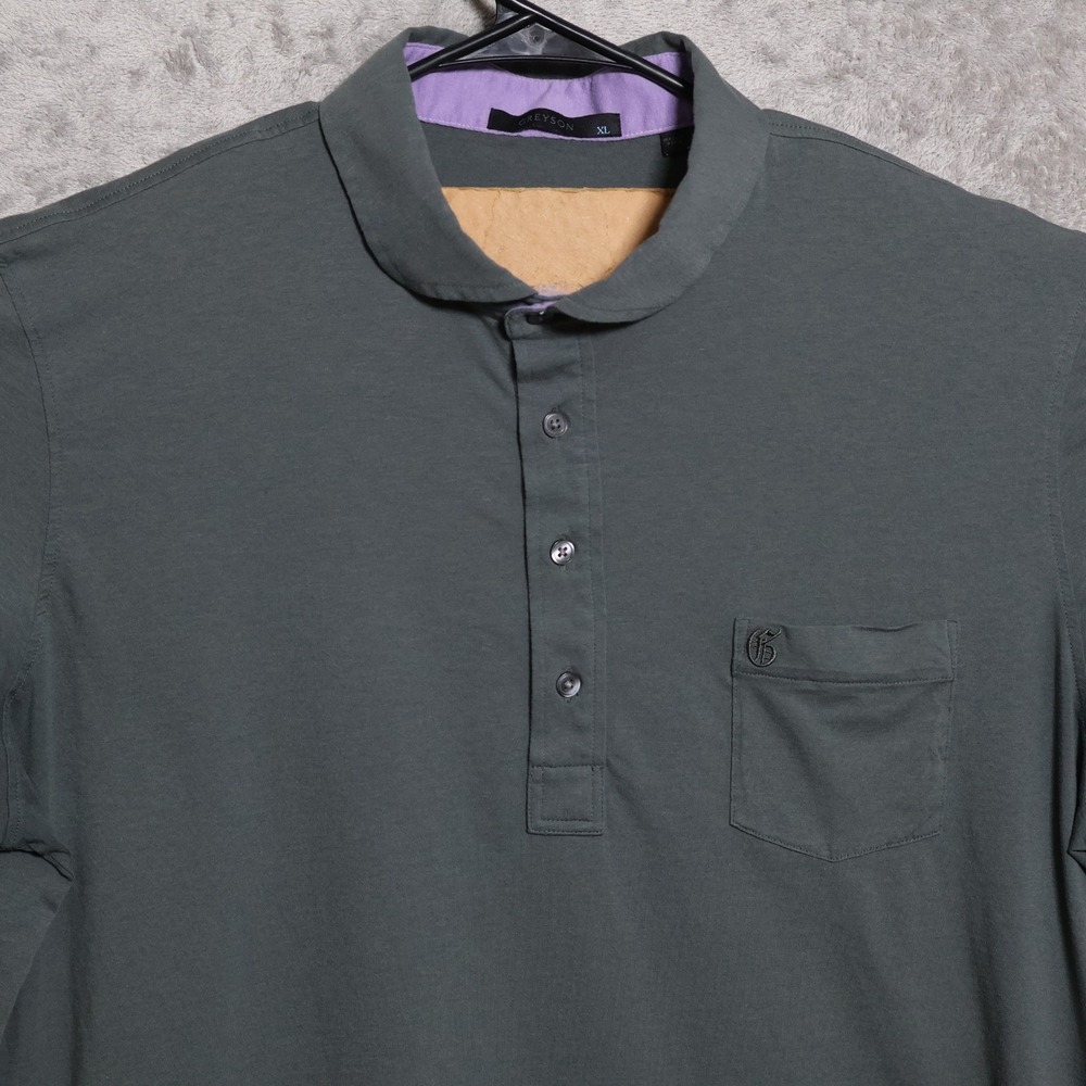 Greyson Polo Shirt Mens XL Gray Short Sleeve Pocket Stretch Golf Casual Preppy